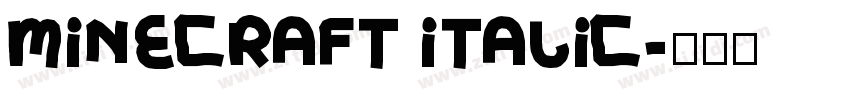 Minecraft Italic字体转换